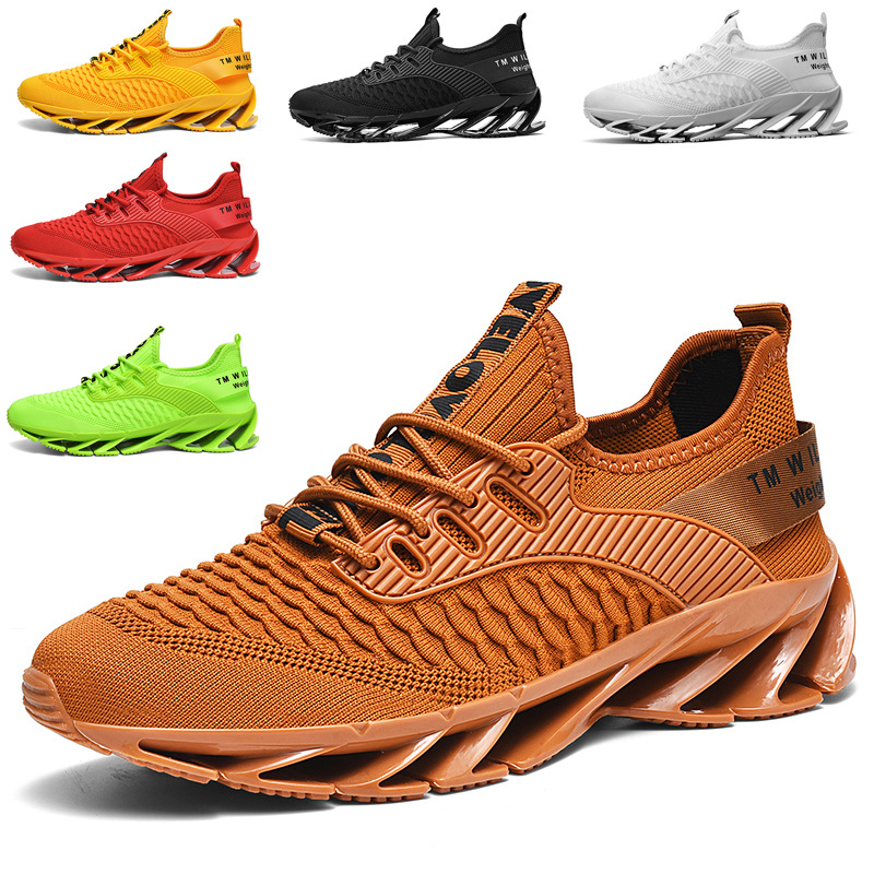Dropshipping Available - New Large-Size Men's Shoes: Outdoor Travel Blade Design Sneakers, Men's Flyknit Trendy Shoes, Casual Sports Running Shoes